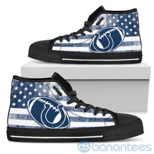 American Flag Style Indianapolis Colts High Top Shoes Product Photo