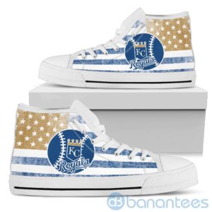 American Flag Style Kansas City Royals High Top Shoes Product Photo
