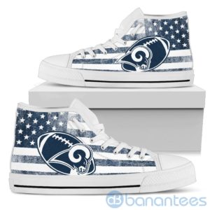 American Flag Style Los Angeles Rams High Top Shoes Product Photo