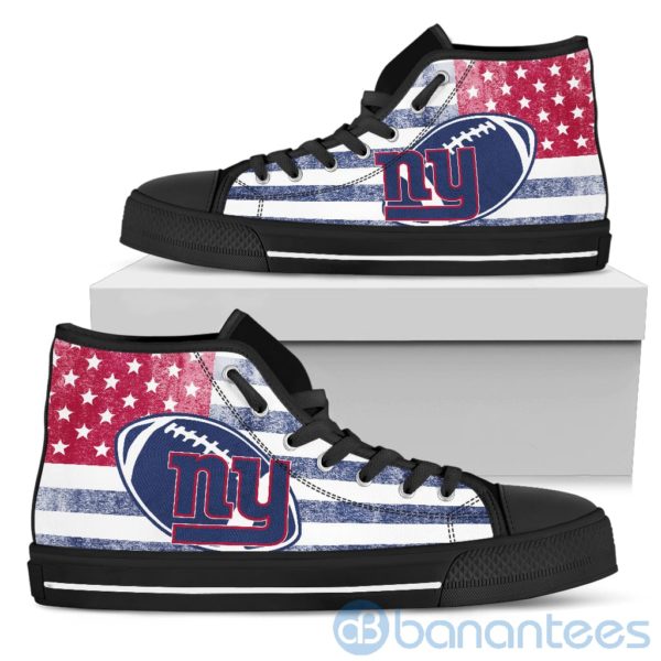 American Flag Style New York Giants High Top Shoes Product Photo