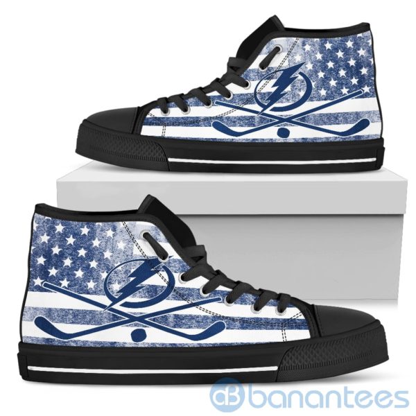 American Flag Style Tampa Bay Lightning High Top Shoes Product Photo