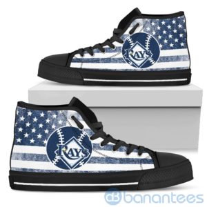 American Flag Style Tampa Bay Rays High Top Shoes Product Photo
