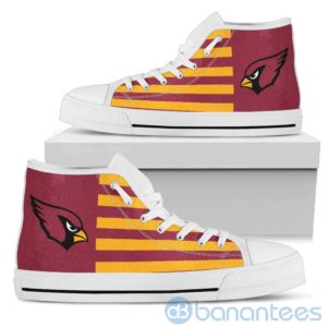 American Flag With Logo Of Arizona Cardinals High Top Shoes Product Photo