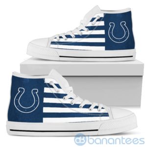 American Flag With Logo Of Indianapolis Colts High Top Shoes Product Photo