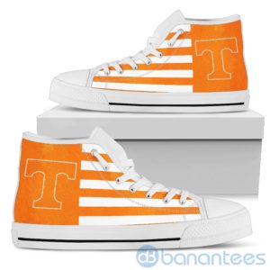 American Flag With Logo Of Tennessee Volunteers High Top Shoes Product Photo