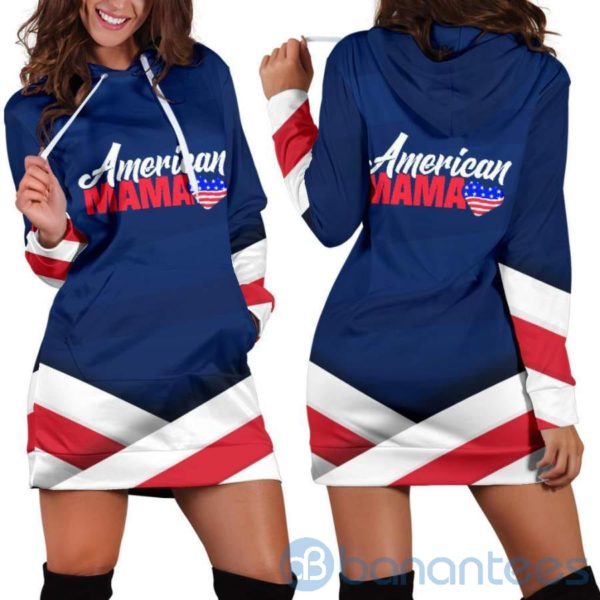 American Mama Lover Hoodie Dress For Women Product Photo