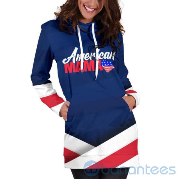 American Mama Lover Hoodie Dress For Women Product Photo