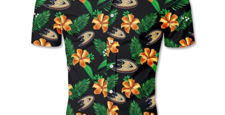 Hawaiian shirts for fans of the Anaheim Ducks ice hockey team