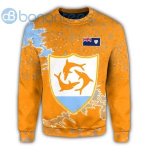 Anguilla Christmas Coat Of Arms Orange All Over Printed 3D Sweatshirt Product Photo