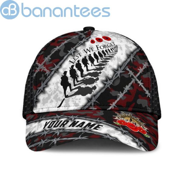 Anzacay Australian Red Camo Lest We Forget Custom Name All Over Printed 3D Cap Product Photo