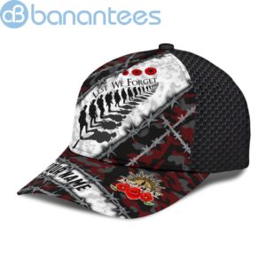 Anzacay Australian Red Camo Lest We Forget Custom Name All Over Printed 3D Cap Product Photo
