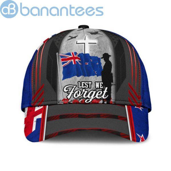 Anzacay New Zealand Flag God We Lest Forget 3D All Over Printed 3D Cap Product Photo