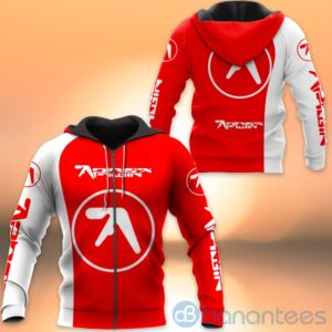 Aphex Twin Team REd And White All Over Printed Hoodies Zip Hoodies Product Photo