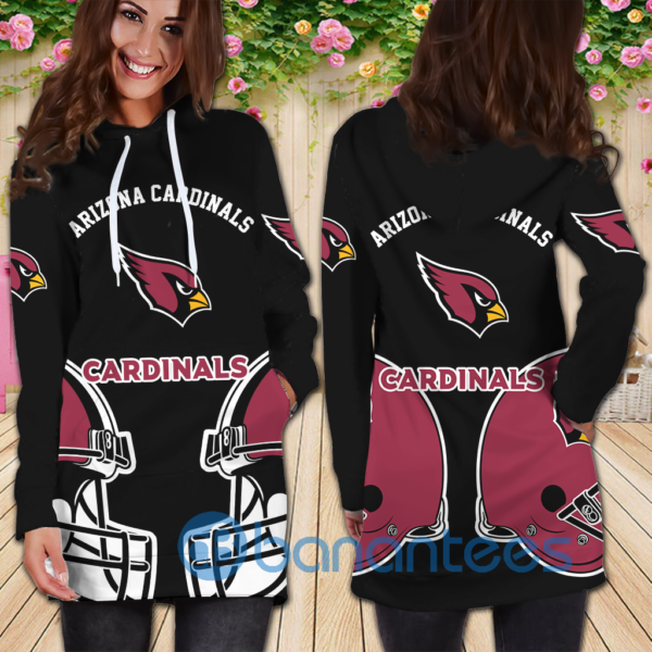 Arizona Cardinals All Over Printed 3D Hoodie Dress Product Photo