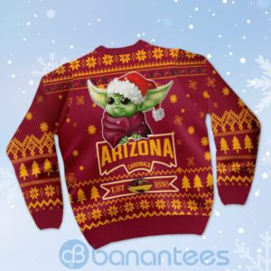 Arizona Cardinals Cute Baby Yoda Grogu Ugly Christmas 3D Sweater Product Photo