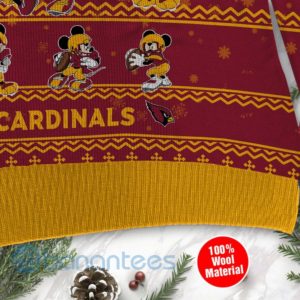 Arizona Cardinals Mickey Mouse Ugly Christmas 3D Sweater Product Photo