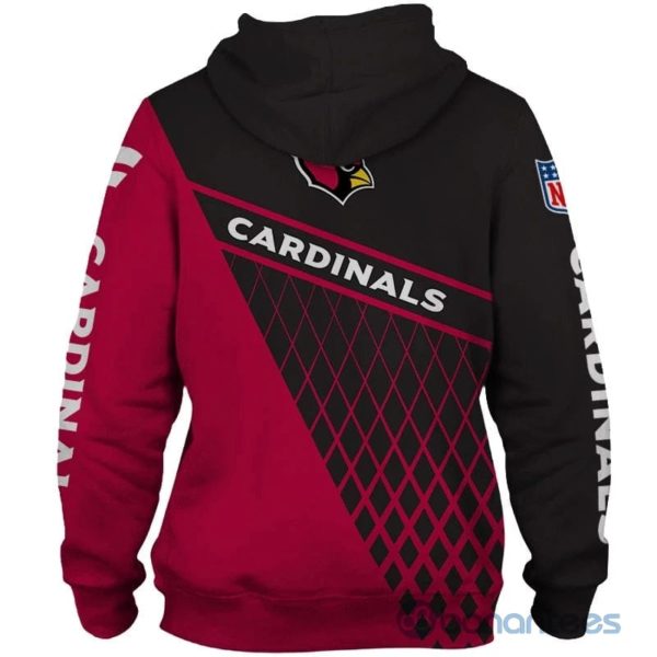 Arizona Cardinals Red And Black All Over Printed 3D Hoodie Zip Hoodie Product Photo