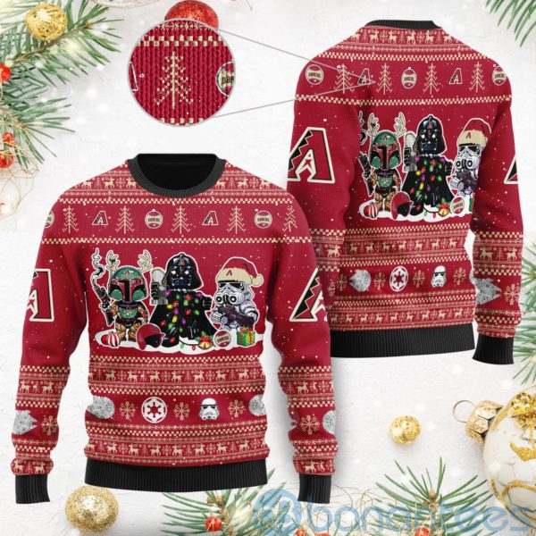 Arizona Diamondbacks Star Wars Ugly Christmas 3D Sweater Product Photo
