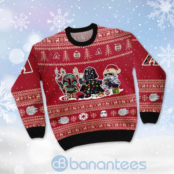 Arizona Diamondbacks Star Wars Ugly Christmas 3D Sweater Product Photo