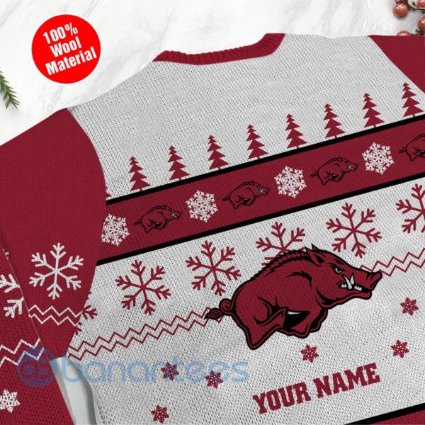 Arkansas Razorbacks Custom Name Personalized Ugly Christmas 3D Sweater Product Photo