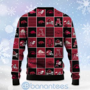 Arkansas Razorbacks Football Team Logo Ugly Christmas 3D Sweater Product Photo