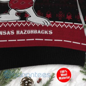 Arkansas Razorbacks Snoopy Dabbing Ugly Christmas 3D Sweater Product Photo