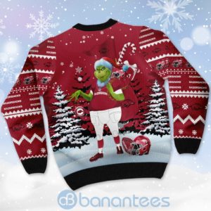 Arkansas Razorbacks Team Grinch Ugly Christmas 3D Sweater Product Photo