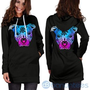Artistic Pitbull Hoodie Dress For Women Product Photo