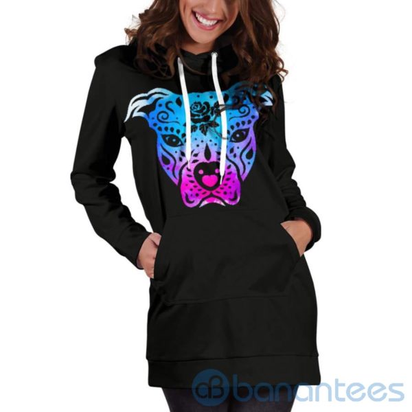 Artistic Pitbull Hoodie Dress For Women Product Photo