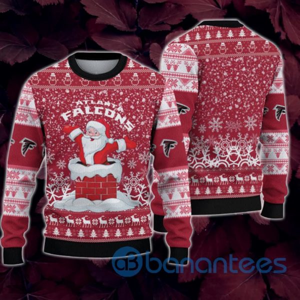 Atlanta Falcons Christmas Funny Santa Claus All Over Printed 3D Sweatshirt Product Photo