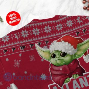 Atlanta Falcons Cute Baby Yoda Grogu Ugly Christmas 3D Sweater Product Photo