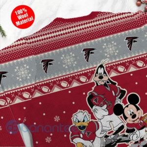 Atlanta Falcons Disney Donald Duck Mickey Mouse Goofy Custom Name Christmas 3D Sweater Product Photo
