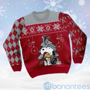Atlanta Falcons Funny Charlie Brown Peanuts Snoopy Christmas Tree Ugly Christmas 3D Sweater Product Photo