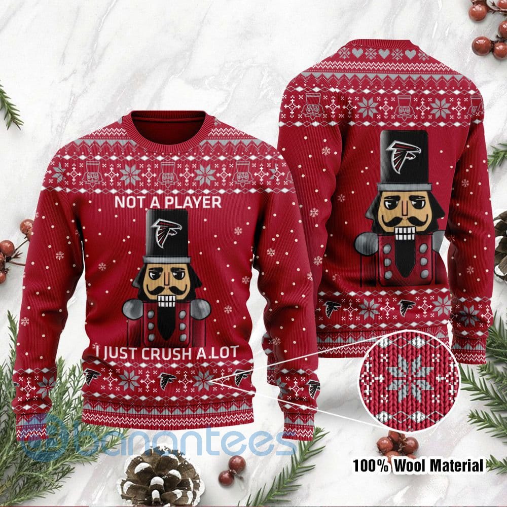 Atlanta Falcons I Am Not A Player I Just Crush Alot Ugly Christmas 3D Sweater