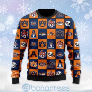 Auburn Tigers Football Team Logo Ugly Christmas 3D Sweater Product Photo