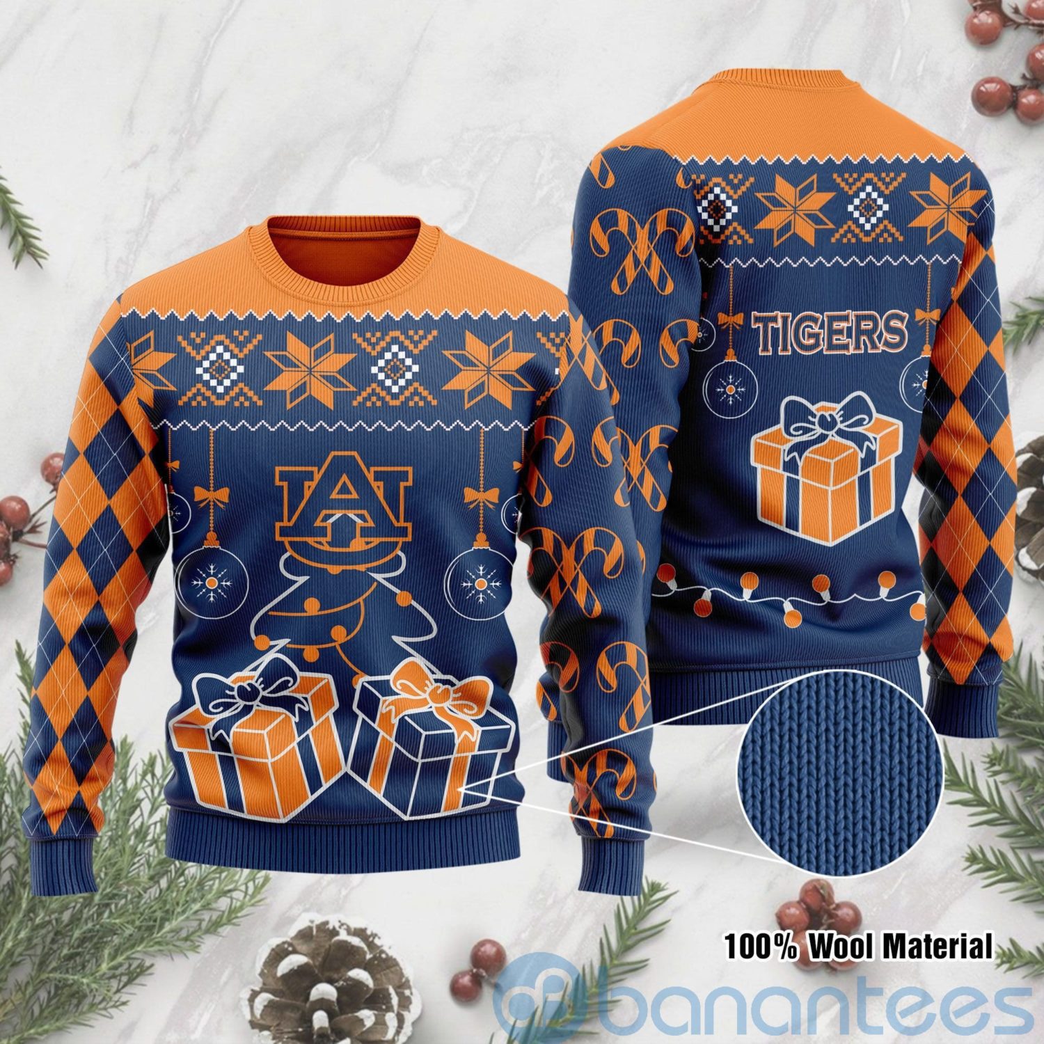 Auburn Tigers Funny Ugly Christmas 3D Sweater