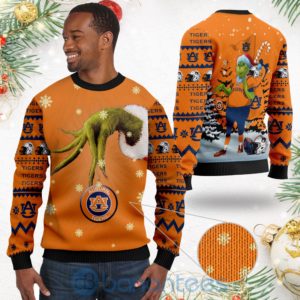 Auburn Tigers Team Grinch Ugly Christmas 3D Sweater Product Photo