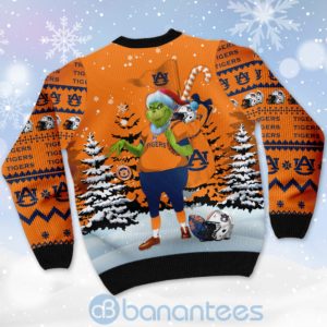 Auburn Tigers Team Grinch Ugly Christmas 3D Sweater Product Photo