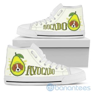 Avocado Dog Lover Beagle High Top Shoes Product Photo