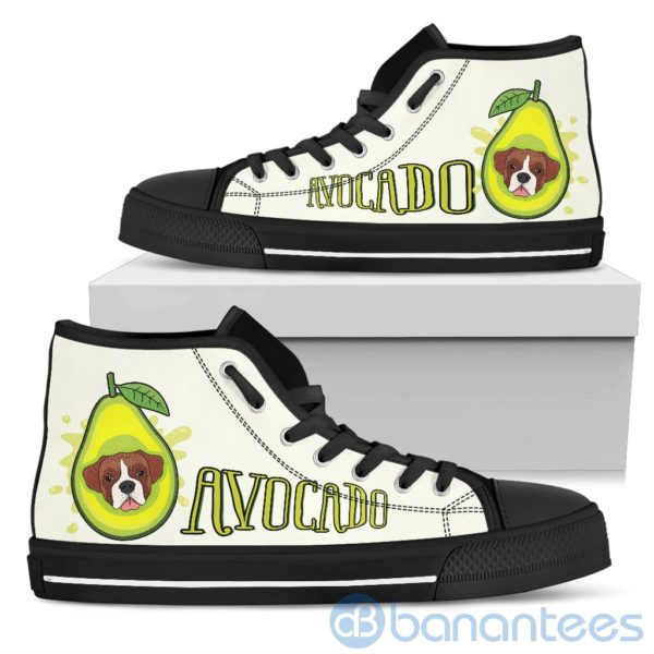 Avocado Dog Lover Boxer High Top Shoes Product Photo