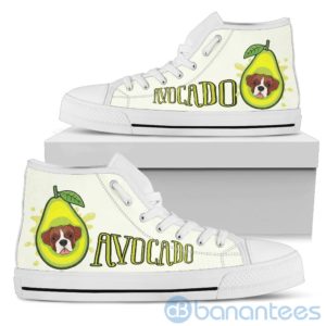 Avocado Dog Lover Boxer High Top Shoes Product Photo