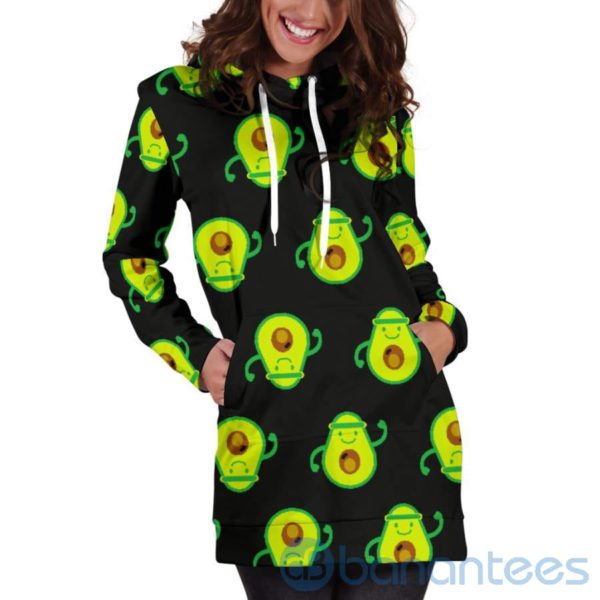 Avocardio Pattern Hoodie Dress For Women Product Photo