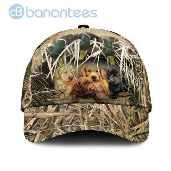 Baby Dog And Duck Hunting All Over Printed 3D Cap Product Photo