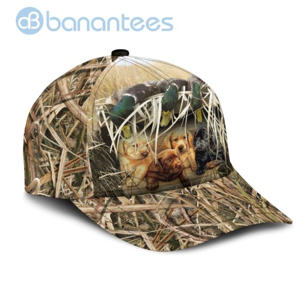 Baby Dog And Duck Hunting All Over Printed 3D Cap Product Photo