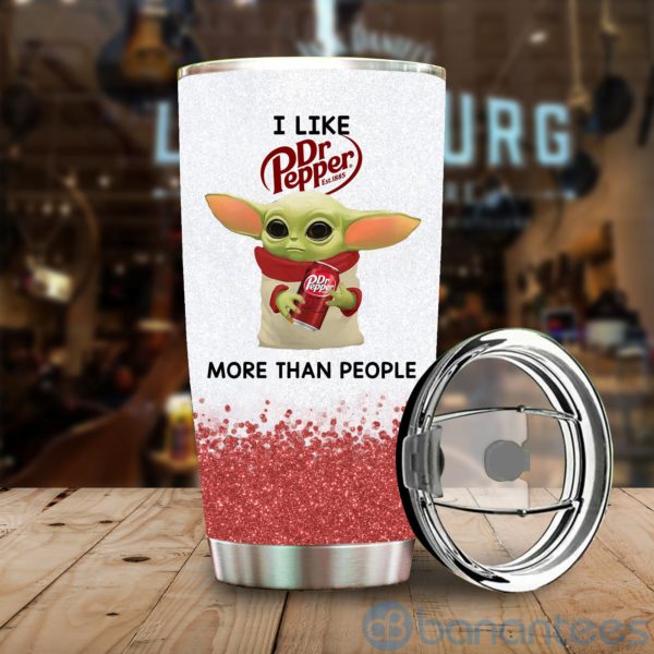 Baby Yoda I Like Dr Pepper More Than People Tumbler Product Photo