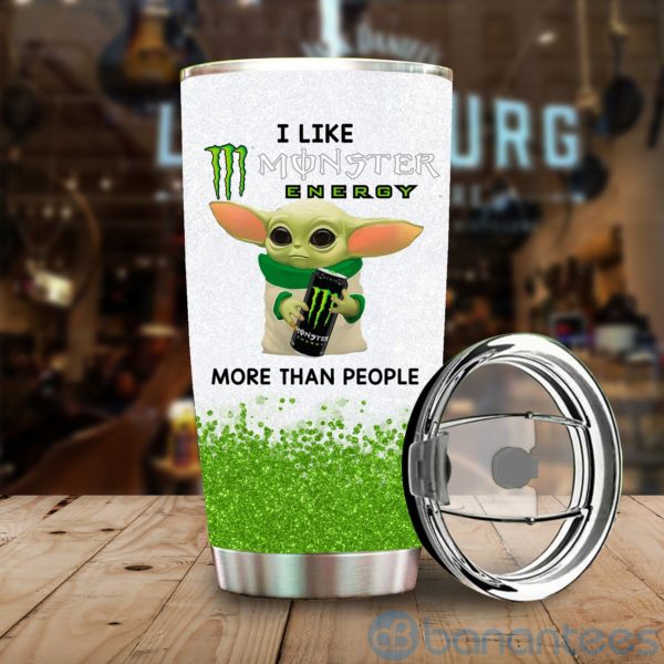 Baby Yoda I Like Monters Enegry More Than People Tumbler Product Photo