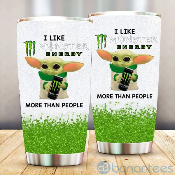 Baby Yoda I Like Monters Enegry More Than People Tumbler Product Photo