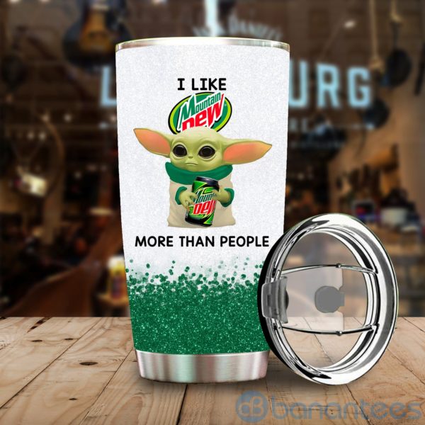 Baby Yoda I Like Mountian Dew More Than People Tumbler Product Photo