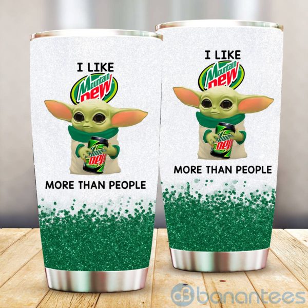Baby Yoda I Like Mountian Dew More Than People Tumbler Product Photo
