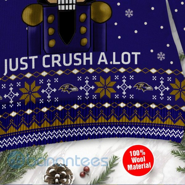 Baltimore Ravens I Am Not A Player I Just Crush Alot Ugly Christmas 3D Sweater Product Photo